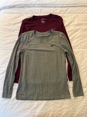 Bundle of 2: Nike Long Sleeve Dri-FIT Tops